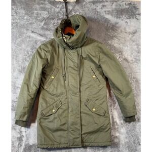 J. Crew Parka Womens XS Olive Green Perfect Winter PrimaLoft Hooded